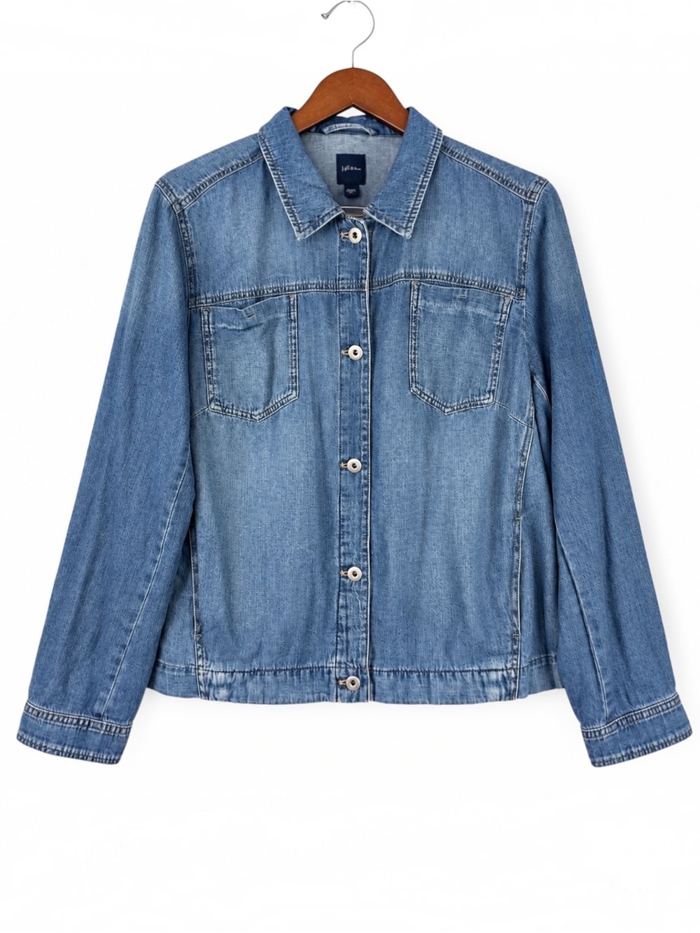 J.Jill Denim Soft Lightweight Jean Shirt Jacket Blue XL